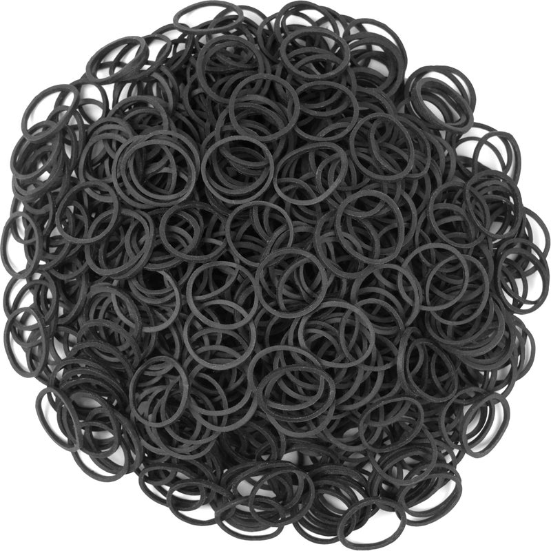 Foshine Rubber Bands Black Small Mini Elastic Band 1300Pcs rubber band For Office & Home Supplies Inside Diameter 0.63inch - Image 2